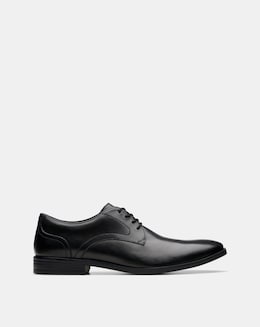 Clarks Brandon Lace Leather Shoe - Black