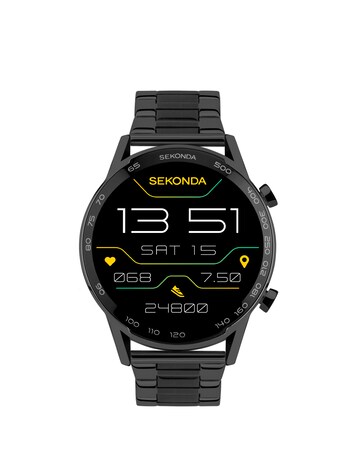 Sekonda Active Plus Smart Watch - Black Alloy Case & Stainless Steel Bracelet