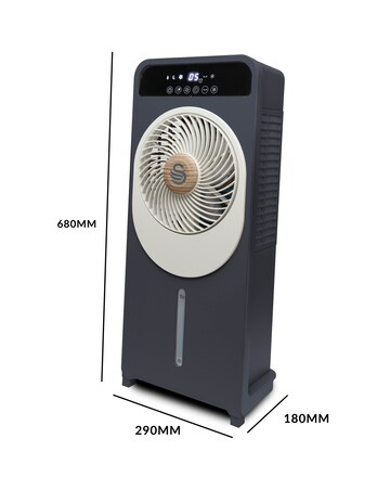 Swan 5L Grey Digital 2-in-1 Air Cooler