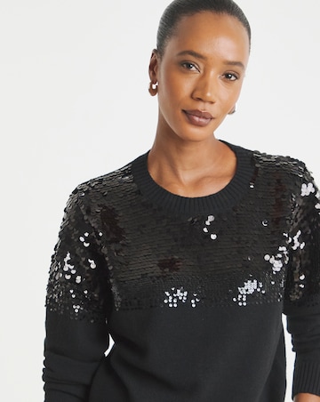 Black Sequin Jumper