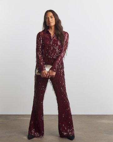 Joanna Hope Sequin Tassle Shirt