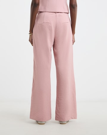 Textured Wide Leg Trousers