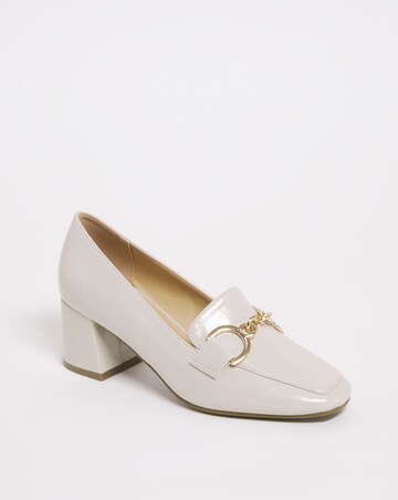 Flexible Block Heel Loafer with Trim E Fit