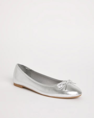 Selena Classic Flat Ballerina Shoes Wide E Fit Simply Comfort