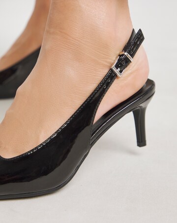 Simply Be Aspen Pointed Toe Slingback Shoes - Wide Fit (E)