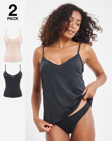 Pretty Secrets (2 Pack) Vests Black/Almond