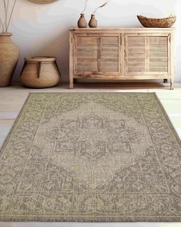 Gel Backed Medallion Rug