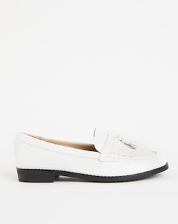 Leather Look Tassle Loafer - Wide Fit (E)