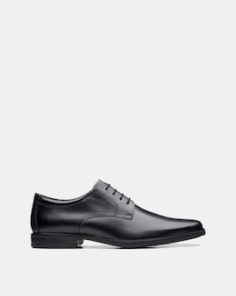 Clarks Howard Walk Leather Shoe - Black