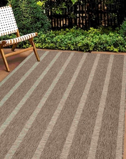 Indoor Outdoor Natural Stripe Rug