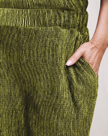 Julipa Wide Leg Crinkle Velour Trouser