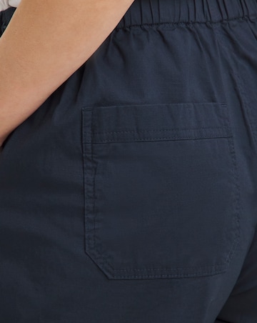Navy Cotton Rich Parachute Utility Trousers