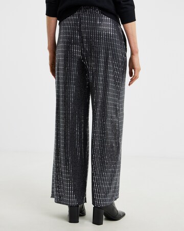 Silver Hot Fix Wide Leg Trouser