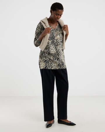 V-Neck Split Hem Slouch T-Shirt