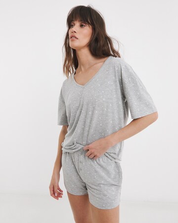 Pretty Lounge Moon & Star Print Pyjama Shortie Set
