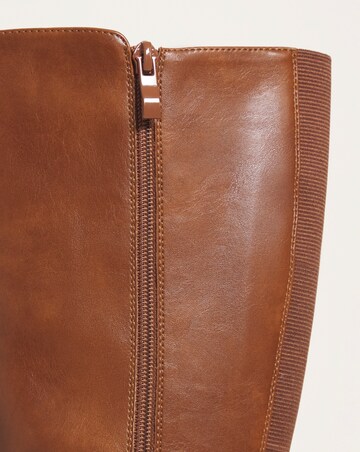 Cushion Walk Block Heel Knee High Boot Wide E Fit Standard Calf