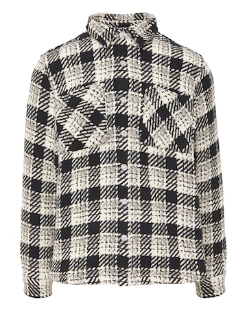 Heavy Textured Check Overshirt