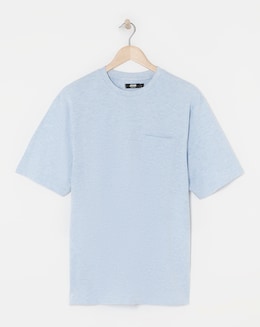 Relaxed Fit Marl Pocket T-Shirt