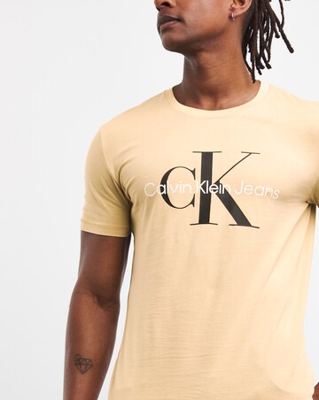 Calvin Klein Jeans Large Logo Pale Khaki T-shirt