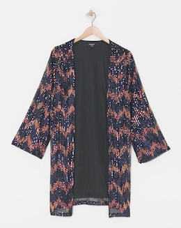 Zig Zag Sequin Longline Cardi