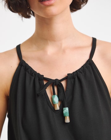 Tie Front Trim Vest