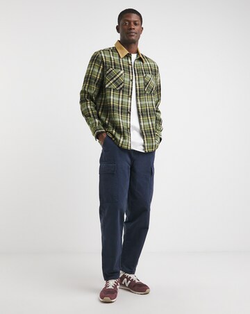 Cord Collar Check Overshirt