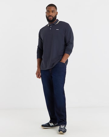 Jack & Jones Blualves Long Sleeve Polo - Navy