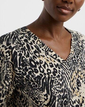 V-Neck Split Hem Slouch T-Shirt