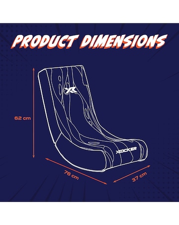 X Rocker Video Rocker Gaming Chair for Kids - Lava Blue