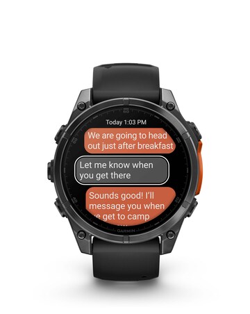Garmin Fenix 8 47mm Amoled Smart Watch - Slate Grey with Black Silicone Band