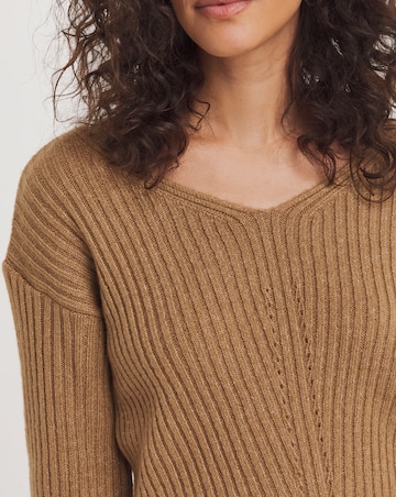 V Neck Ribbed Tunic