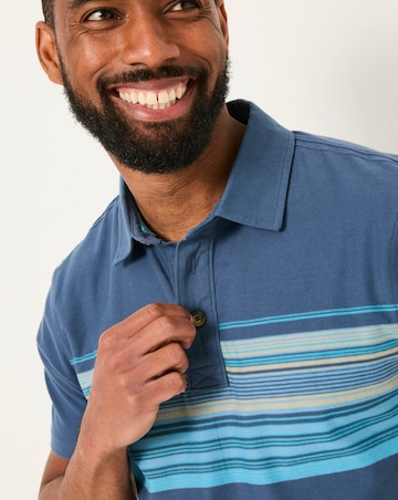 FatFace Perranporth Stripe Polo - Blue