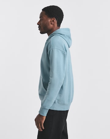 Union Garment Dyed Relaxed Fit Hoodie- Blue