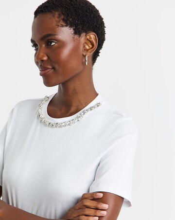 Diamante Necklace Trim T-Shirt