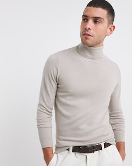 Merino Wool Roll Neck Jumper