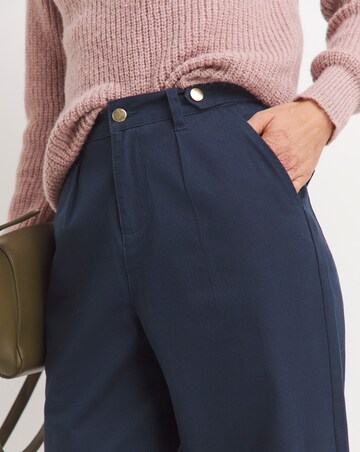 Navy Pure Cotton Relaxed Tapered Leg Chino Trouser
