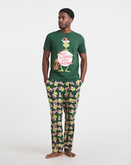 The Grinch Christmas Short Sleeve Pyjama Set - Green