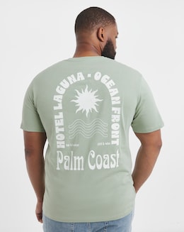 Jack &amp; Jones Palm Coast Back Graphic T-Shirt - Green