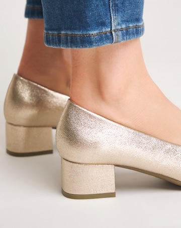 Orlia Flexi Sole Block Heel Court Shoes - Extra Wide Fit (EEE)