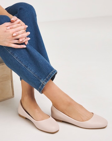 Clarice Square Toe Ballerina Shoes Extra Wide EEE Fit