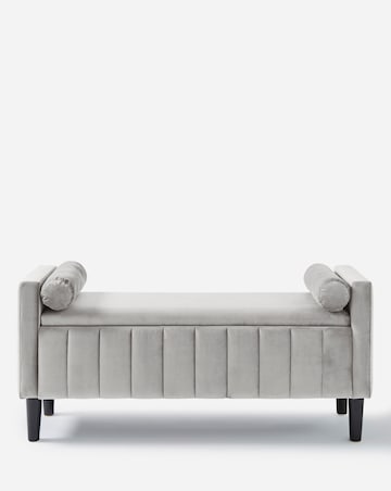 Eloise Winged Velvet Storage Ottoman