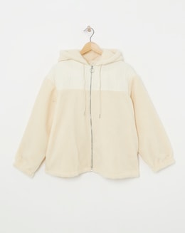 Full Zip Hybrid Borg Fleece Jacket