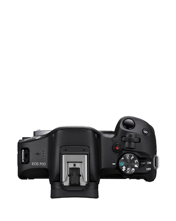 Canon EOS R50 APS-C Mirrorless Camera inc RF-S 18-45mm Lens Creator Kit - Black