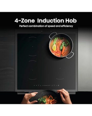 Hisense HDCEIT6C20B 60cm Induction Double Cooker - Black