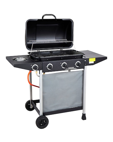 3 Burner Gas BBQ with Side Burner with Cover