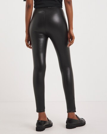 Black Faux Leather Leggings with Cosy Touch Lining