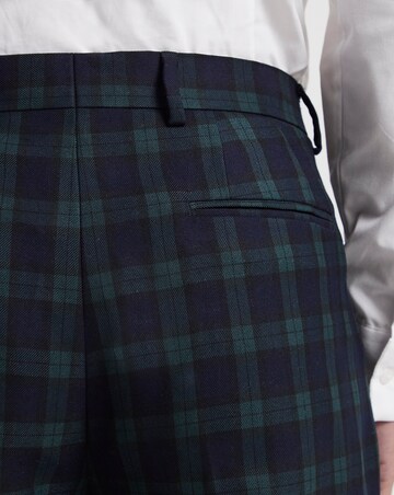 Tonal Tartan Check Suit Trousers