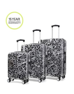 Rock Savannah Leopard 3pc Suitcase Set