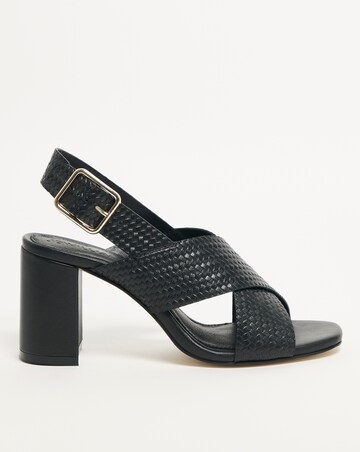 Joanna Hope Leather Interweave Heeled Sandal E Fit