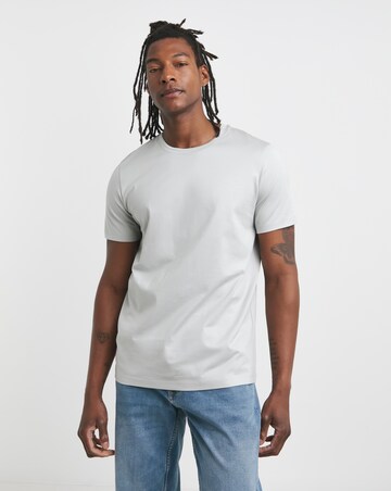 Premium Mercerised Supima Cotton T-Shirt Long Length- Steel Grey